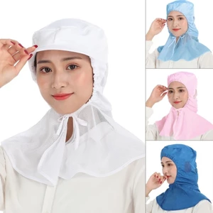 Mũ nấu nướng lưới GODD có nắp cổ Mũ lưới tóc có thể điều chỉnh cho xưởng chế biến Mũ chống bụi công nghiệp Unisex