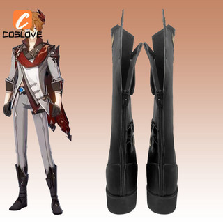 Anime Trò Chơi Genshin Tác Động Tartaglia Cosplay Giày Phù Hợp Với Người Cao Ống Giày Đen Giày Cosplay Trang Phục Phục Phục Hồi Hoàn Hảo