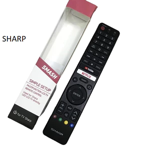 tay điều khiển remote từ xa tivi sharp đa năng CRC 326V tất cả các dòng TV sharp-kèm pin-tay đầu bấm tivi sharp CRC 326V