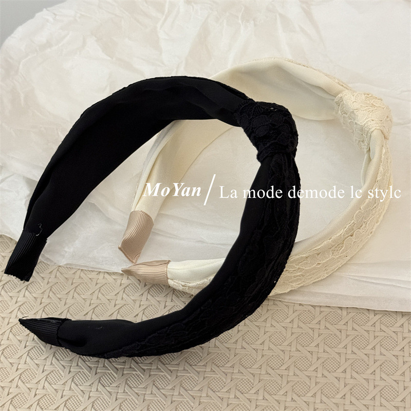 Vòng đeo đầu ren thanh lịch dành cho nữ viền rộng
