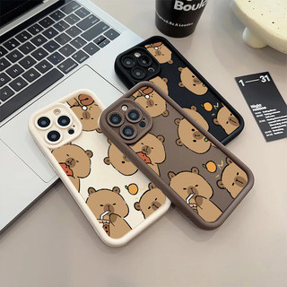 Vỏ Capybara Dễ Thương Cho OPPO Reno 13 5G 13F 13 Pro Reno 7 Pro 5G Vỏ Hoạt Hình Họa Tiết Động Vật Camera Bảo Vệ TPU Mềm Chống Sốc Matte Sáng Tạo Vỏ Silicon