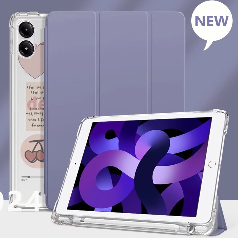 Vỏ Redmi Pad Pro 12.1 inch 2024 Flip Smart Case Vỏ thông minh từ tính có khe cắm Bút tự động Đánh thức cho POCO Pad 12,1 inch Vỏ mềm trong suốt