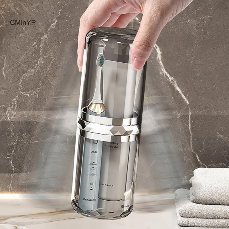 Cminyp Kem Đánh Răng Đựng Bàn Chải Đánh Răng Du Lịch Phòng Tắm Tổ Chức Di Động Cốc Rửa Hộp Bảo Quản Bàn Chải Nhựa Nước súc Miệng Vinh Quang