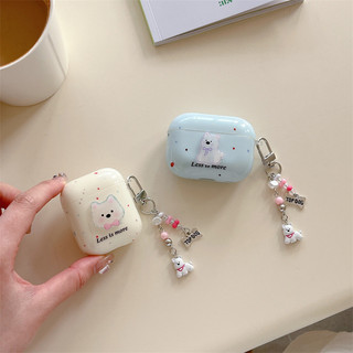 Bắn mực nơ chó cho AirPods 1 / 2 3 Pro Pro2 pro3 Airpod4 Bộ tai nghe Vỏ bảo vệ Bluetooth không dây AirPods Pro i3 i4 pro3 Vỏ bảo vệ tai nghe