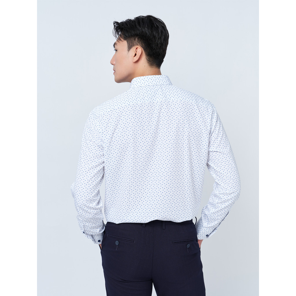 Sơ mi dài tay vạt tròn VIETTIEN vải sợi tre phom REGULAR VT00000336