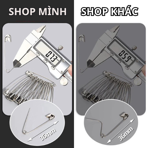 Ghim Băng Cài Áo, Kim Băng Kim Loại Không Gỉ Dùng Để Trang Trí Với Nhiều Kích Thước Khác Nhau