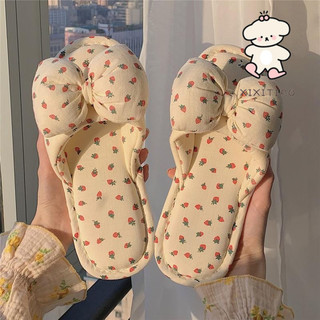 Xixitiao Dép Đi Trong Nhà Bằng Vải Lanh Dành Cho Nữ Kiểu Dáng Thời Trang Quanh Năm Xinh Xắn Với Nơ