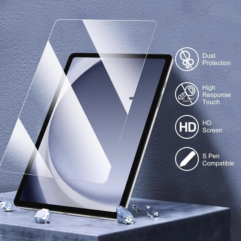 Full Cover HD Phim Kính Cường Lực Trong Suốt Cho Samsung Galaxy Tab A9 Plus A7 Lite A8 8.7 10.4 10.5 11 inch Chống Ánh Sáng Xanh Chống Cháy Nổ Máy Tính Bảng Bảo Vệ Màn Hình Phim Thủy Tinh Mờ