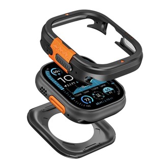Ốp bảo vệ sửa đổi rỗng kim loại thể thao núi cao cho Apple Watch Ultra 49mm S10 46mm 44 / 45mm