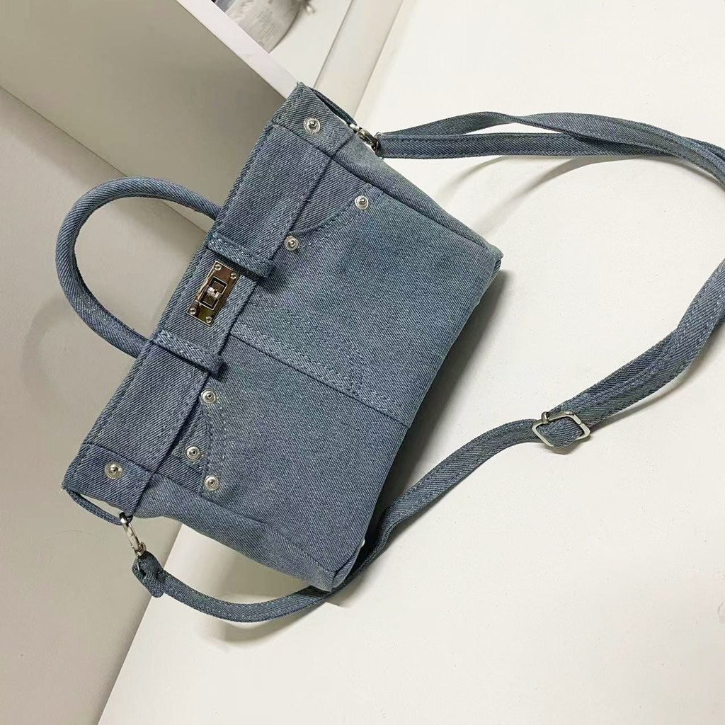 Du lịch thiết yếu!Túi đeo vai di động Denim thời trang Túi đeo chéo đa năng thông thường mới