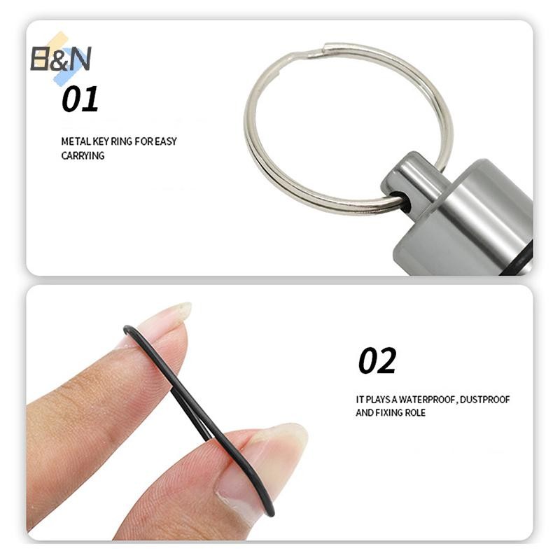 Hộp đựng thuốc hợp kim nhôm chống thấm nước B & N Hộp đựng móc khóa Hộp đựng thuốc du lịch ngoài trời di động Hộp đựng chai.