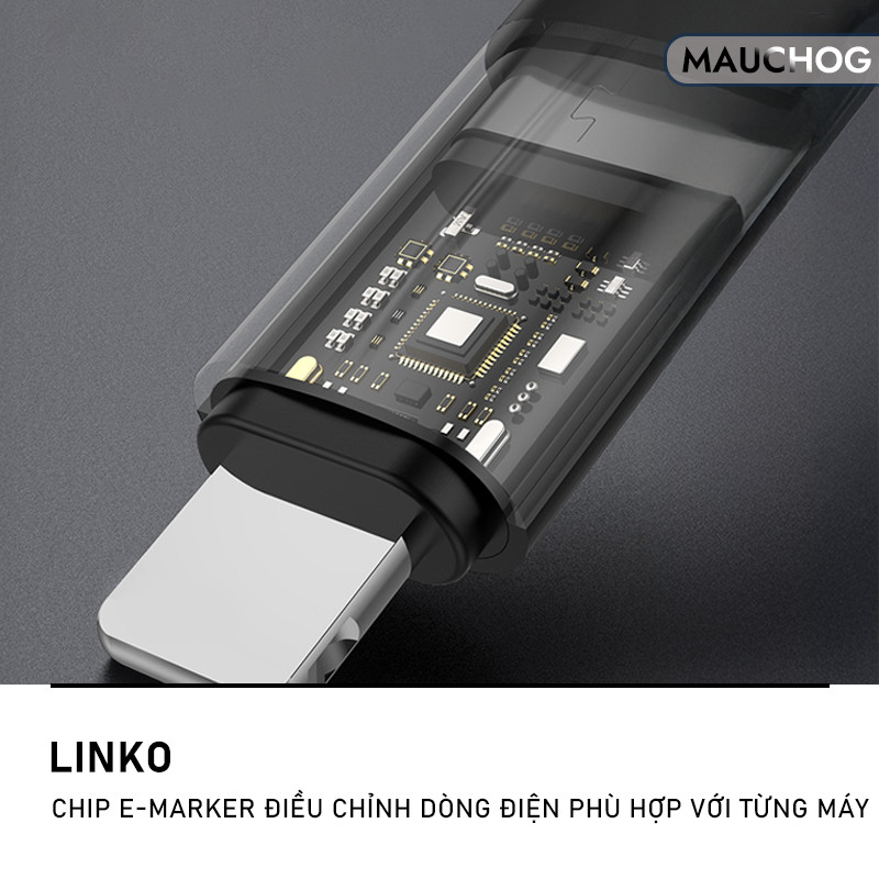 Đầu Chuyển Đổi Dây Cáp Sạc Type C Sang L 30W Dây Đeo Chống Rơi Cho Điện Thoại iPhone iPad Samsung