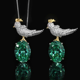 Châu Âu Mỹ ins Phong Cách Mới Đồng Đáy Mô Phỏng Tổ Chim Cắt Para Xanh Magpie Thổ Cẩm Bộ 13 * 18 Nữ
