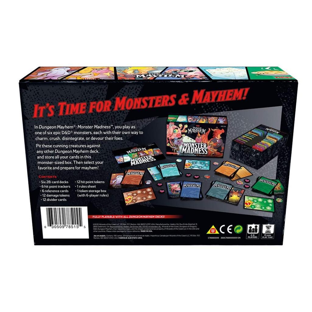 [Luật Việt] Boardgame thẻ bài Dungeon Mayhem Dragons và mở rộng, Monster Madness cardgame Tigar