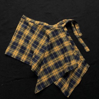 Áo Sơ Mi Eo WOOLYNOOK, Nơ Xanh Trắng Lưới Nữ Váy Kẻ Sọc, Retro Co Giãn Không Đều Mini Váy Ngắn Chữ a Bé Gái Dạo Phố