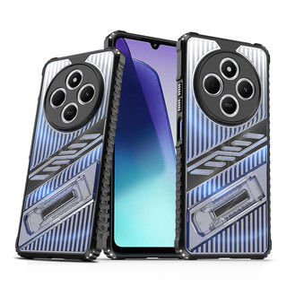Dành cho Redmi 14C / Redmi A3 Ốp điện thoại PC cứng trong suốt TPU mềm tích hợp chân đế ẩn Chống rơi Vỏ mỏng chống sốc