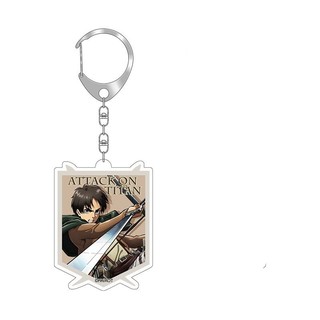 Tấn Công Titan Eren Shingeki no Kyojin Levi Ackerman Anime Acrylic Mặt Dây Chuyền Móc Khóa Bộ Sưu Tập Cosplay Quà Tặng