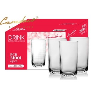 Bộ 12 Ly Thủy Tinh Bầu Cao PCD21001 280ML – Cẩm Đạt - Trường An VN