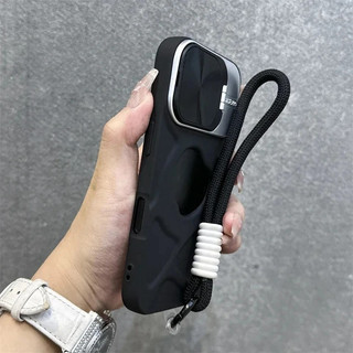 Sang Trọng Rỗng Ra Có Dây Buộc Ốp Lưng Điện Thoại iPhone 11 12 13 14 15 16 Pro Max Plus Mềm Từ Tính Chống Sốc