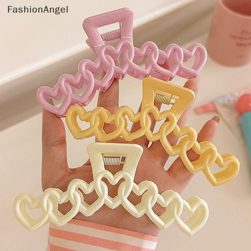 FashionAngel Thời Trang Rỗng Hình Học Trái Tim Kẹp Tóc Mặt Sau Của Kẹp Nữ Cô Gái Mũ Kẹp Tóc Phụ Kiện VN