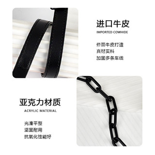 Dây đeo túi, Thích hợp cho Presbyopic  keepall25 Dây chuyền trang trí màu cam Acrylic sửa đổi Samurai đen, Túi đeo chéo da bò Dây đeo vai dài, Phụ kiện túi Boutique