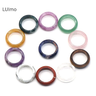 Luimo 1 Chiếc Nhẫn Đá Tự Nhiên Mã Não Tinh Tế Nhẫn Pha Lê Cho Nữ Cô Gái Nhẫn Thời Trang Tiệc Cưới Trang Sức Phụ Kiện Quà Tặng SBS