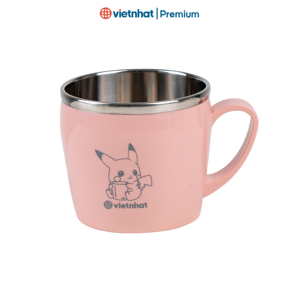 Cốc inox ăn dặm giữ nhiệt cho bé Nhựa Việt Nhật 200ml C6351 Nhựa Việt Nhật  AMIZIN