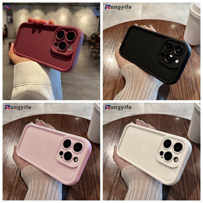 Ốp Điện Thoại Dày Màu Trơn Cho Realme Narzo 60 Pro 10 Pro Plus 30 20A 10 10A C11 6 Pro 6s 7 8 5G V5 V20 V11 V13 V30 V30T Vỏ Cặp Đôi Vỏ TPU Mềm Chống Rơi