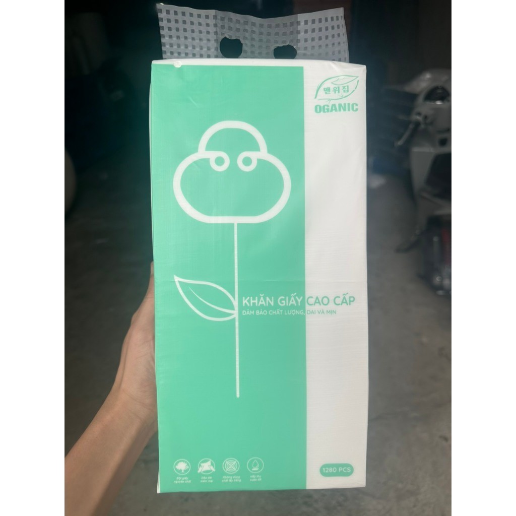 Thùng 30 gói giấy ăn rút organic hàng chuẩn cao cấp, dai mịn đẹp [Shop Rẻ HN] Heo gia dụng AMIZIN