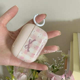 Ốp Lưng Cho AirPods 1 2 3 AirPods Pro2 IMD TPU Sang Trọng Vỏ AirPods Phong Cách Hàn Quốc Nơ Màu Hồng