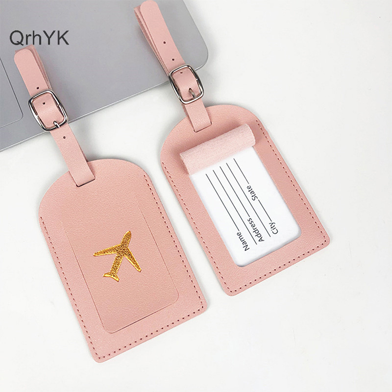 Nhà Máy Thời Trang 1 Chiếc Da Hành Lý Thẻ Tên ID Nhãn Du Lịch Vali Nhận Dạng Nhãn QrhYK