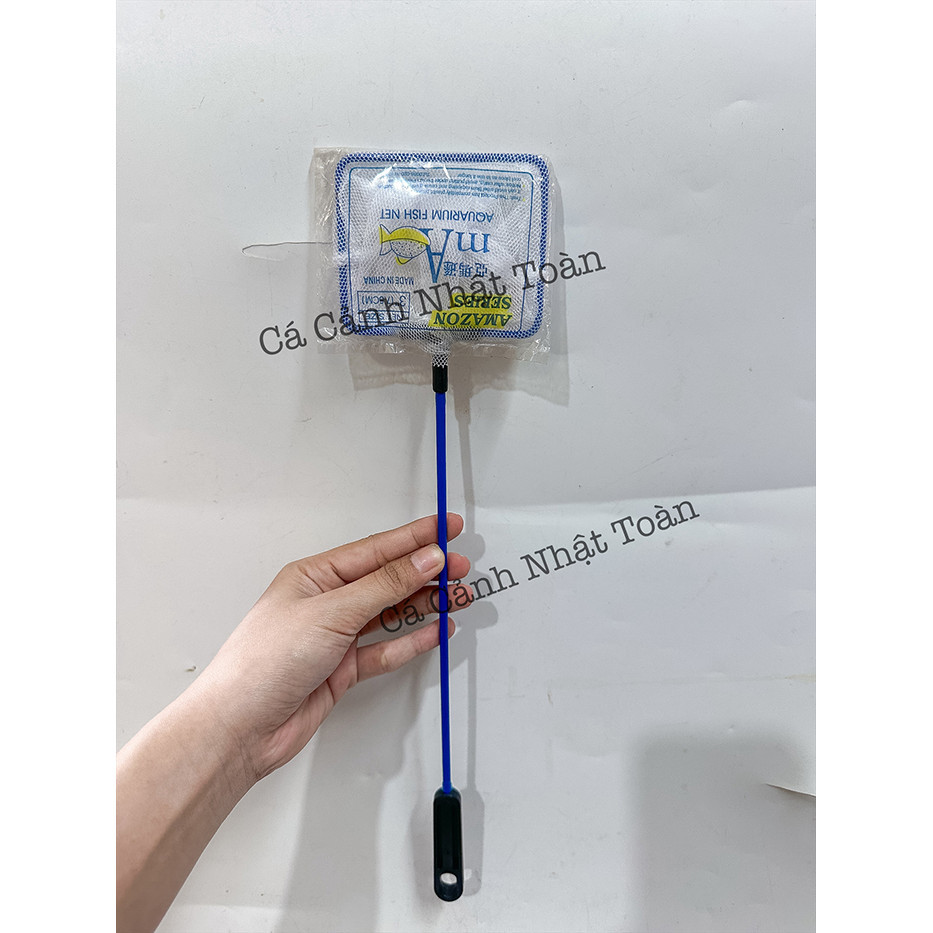 Vợt Vớt Cá Cán Xanh Loại Tốt Lưới Sâu, Dày