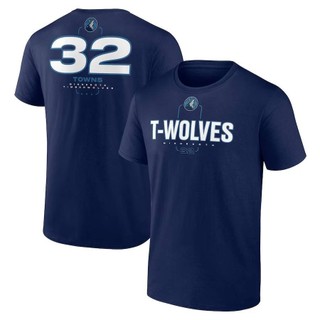Áo thun đội Minnesota Timberwolves phiên bản biểu tượng Karl-Anthony Towns - Màu hải quân, phù hợp cho trẻ em và người lớn, bao gồm size plus