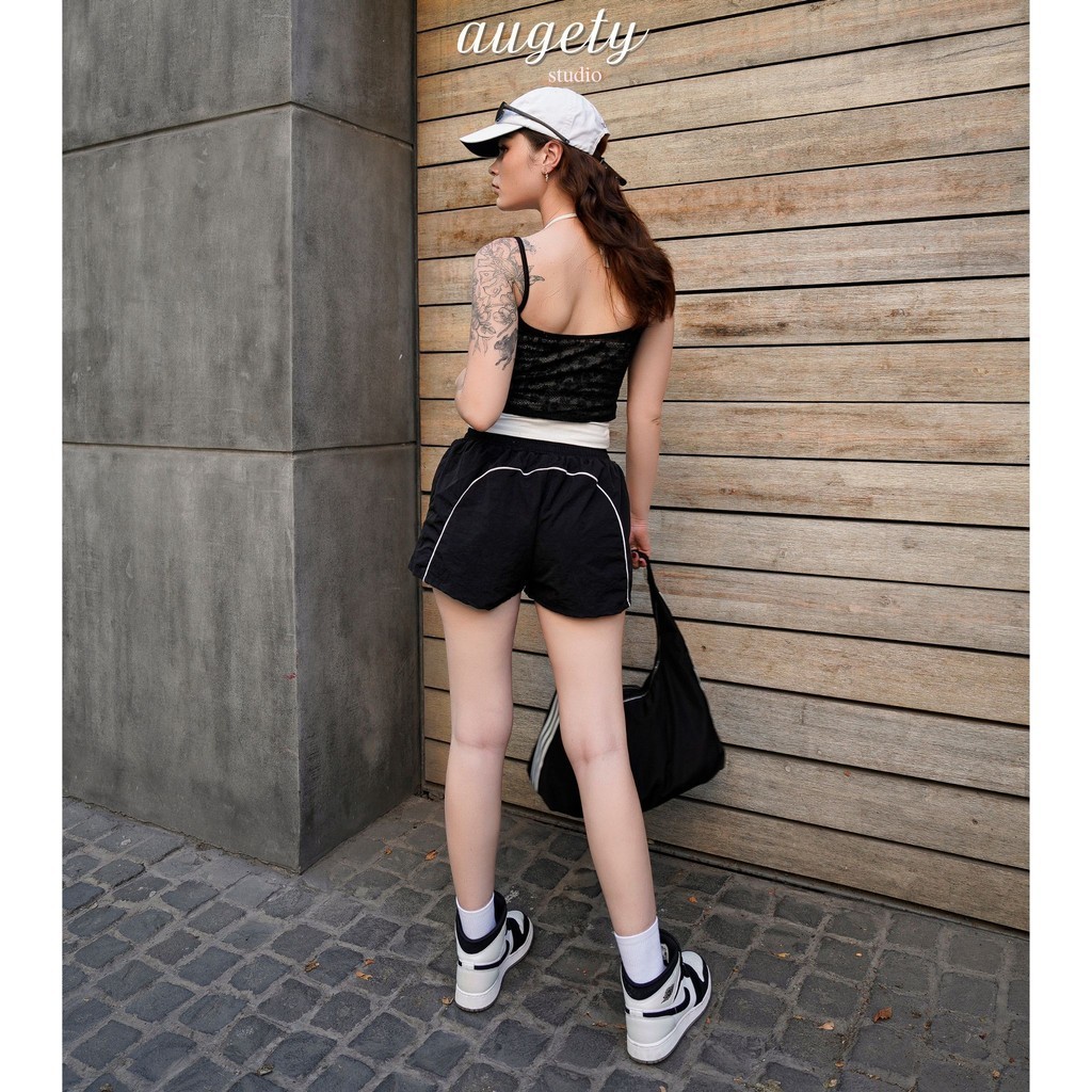Set Áo Hai Dây Gồm Áo ren và Áo Trắng Dây Cổ Augety Studio, QUINN TOP