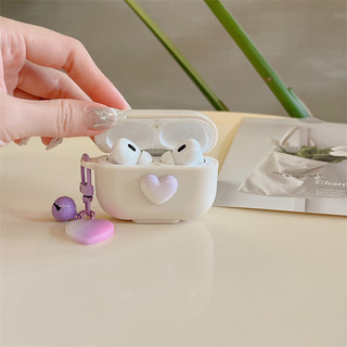 Purple Love Thích hợp cho Airpods4 Airpods1 / 2 3 pro2 AirPodsPro Bộ tai nghe AirPodsPro pro2 3 4 Vỏ bảo vệ Bluetooth không dây Vỏ bảo vệ tai nghe