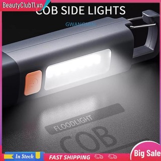 Đèn pin XPE COB Sạc USB Đèn pin mạnh mẽ có thể phóng to để mất điện