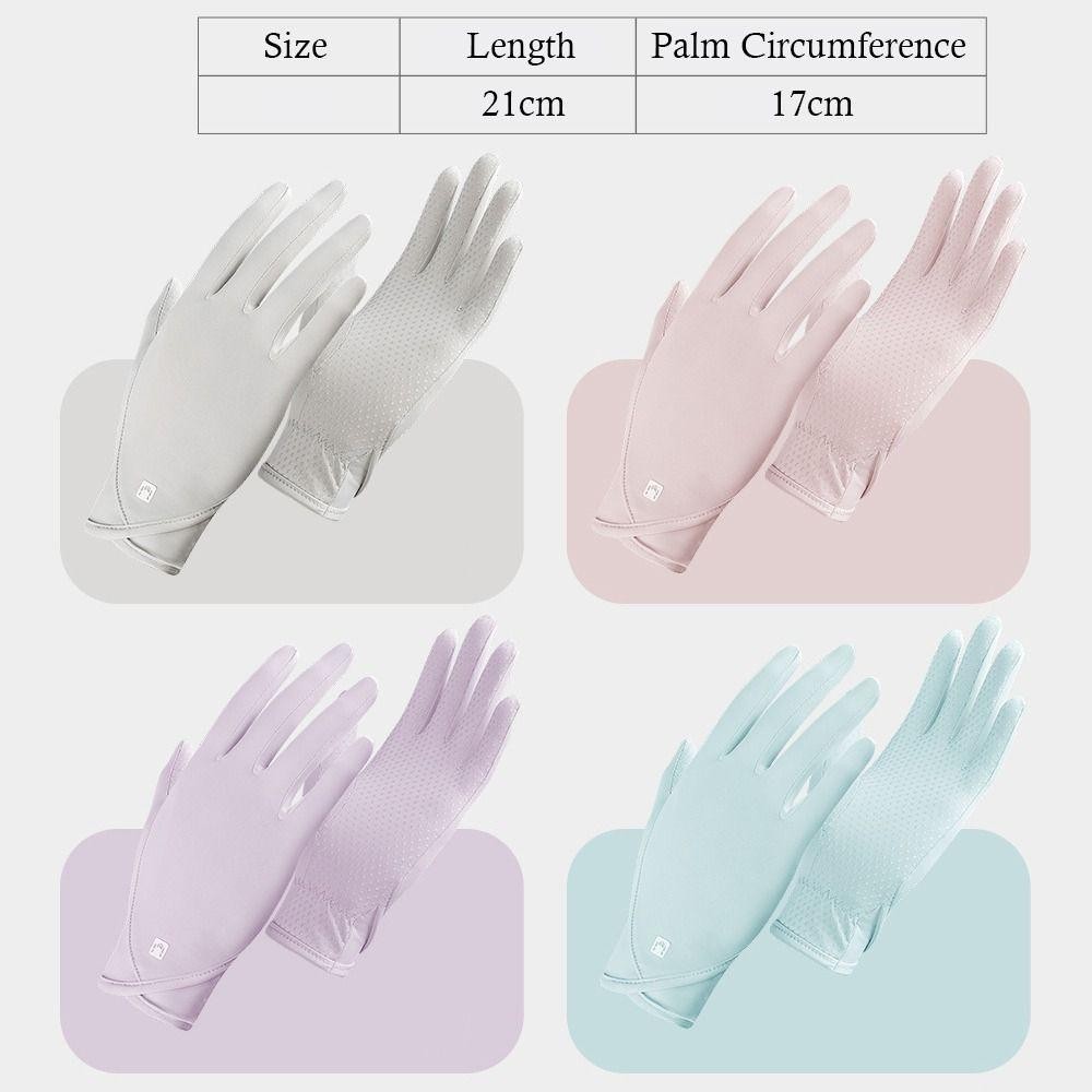 Găng tay chống nắng FEDAOG phong cách ngắn, chất liệu ice silk mỏng thoáng mát cho nữ và bé gái