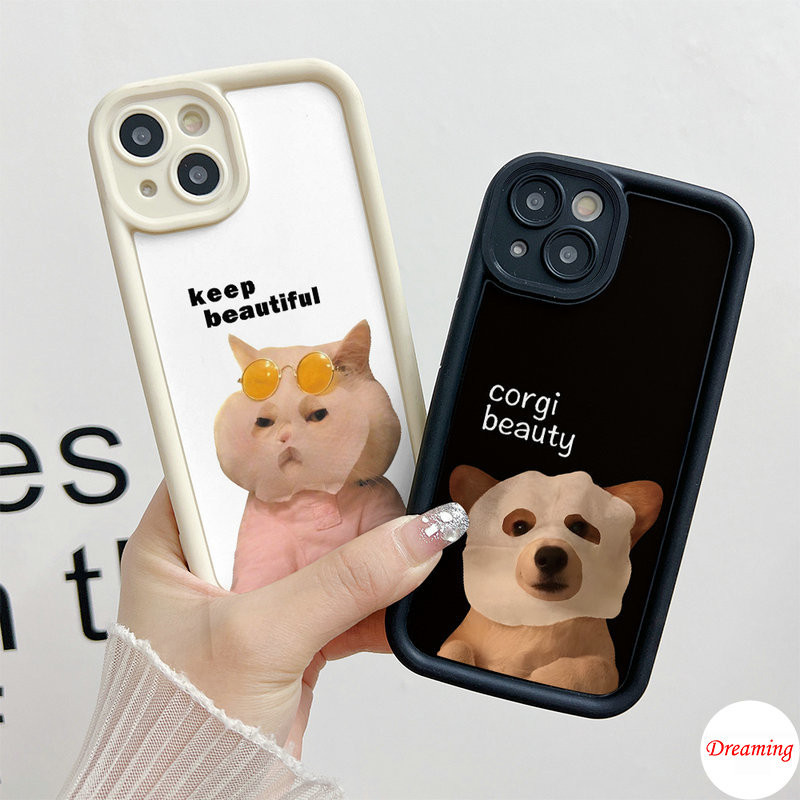 Ốp Lưng Cho Samsung Galaxy A05 A04 A03 A02 A15 A14 A13 A12 A11 A25 A24 A23 A22 A21S A20 A35 A34 A33 A32 A31 A30 Chống Rơi Thiết Kế Mắt Thiên Thần Motif Giữ Mèo Đẹp Và Corgi