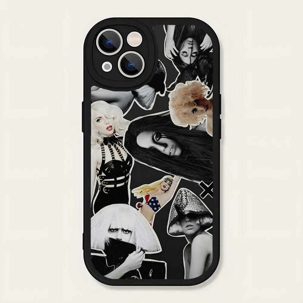 TP-1 lady gaga Singer Ốp Lưng Điện Thoại Da Cừu Cho Iphone 12 Pro Max 17,15 14 11 12 Mini X Xr Xs 8 7 Puls Se Vỏ Di Động Sang Trọng
