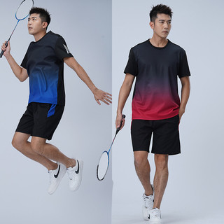 55-160kg PLUS Size 2 CÁI Nam Chuyển Màu In Bộ Đồ Cầu Lông Kích Thước Lớn Chạy Bộ Áo Thun Quần Short Thoáng Khí Thể Thao
