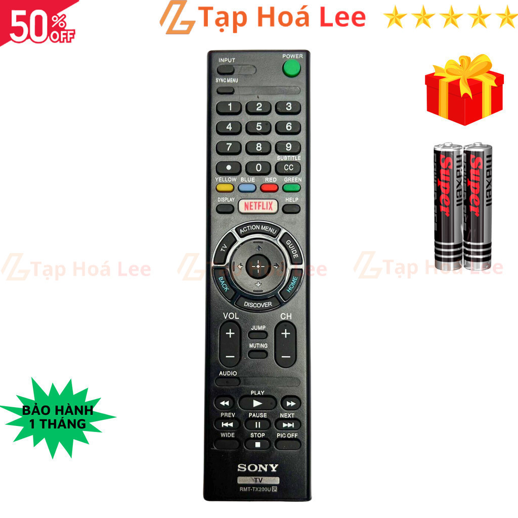 Remote điều khiển tivi SONY Mã 17 RMT-TX200U, điều khiển TV Sony ...