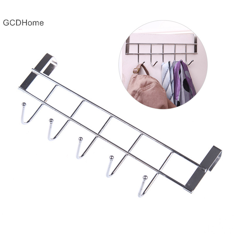 Gcdhome 5 Móc Quần Áo Áo Áo Móc Treo Khăn Giá Đỡ Kệ Trên Cửa Nhà Phòng Tắm HOT