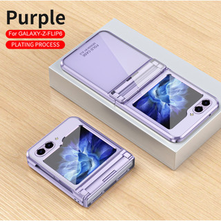 Vỏ máy ảnh bảo vệ bản lề Phantom mạ điện trong suốt cho Samsung Galaxy Z Flip 6 Z Flip 5 Z Flip 4 Z Flip 3 5G cho Samsung Z Flip6 Flip5 Flip4 Flip3 Case