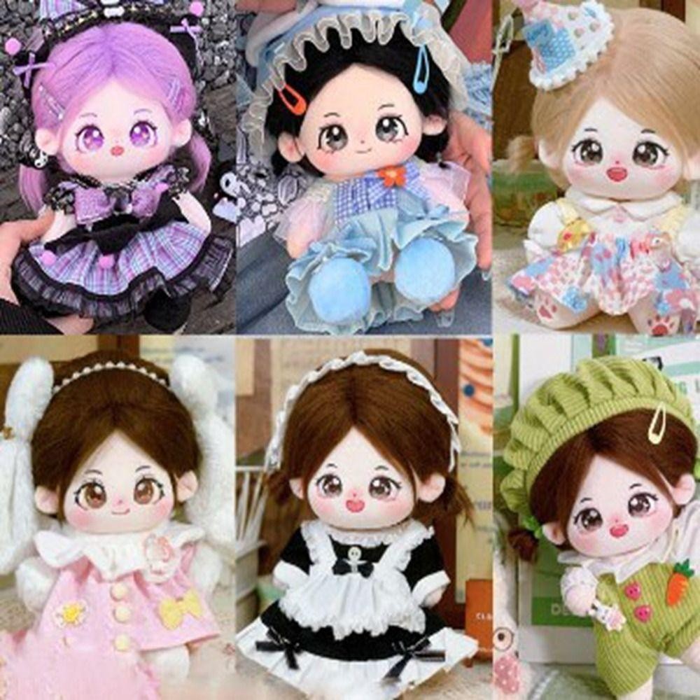 Flazea Búp Bê Dễ Thương Quần Áo Đáng Yêu, Có Băng Đô Hoạt Hình Phụ Kiện Đầm Công Chúa, 20 Kiểu Váy Thời Trang Váy Cho Búp Bê Cotton 20cm / Búp Bê Thần Tượng EXO