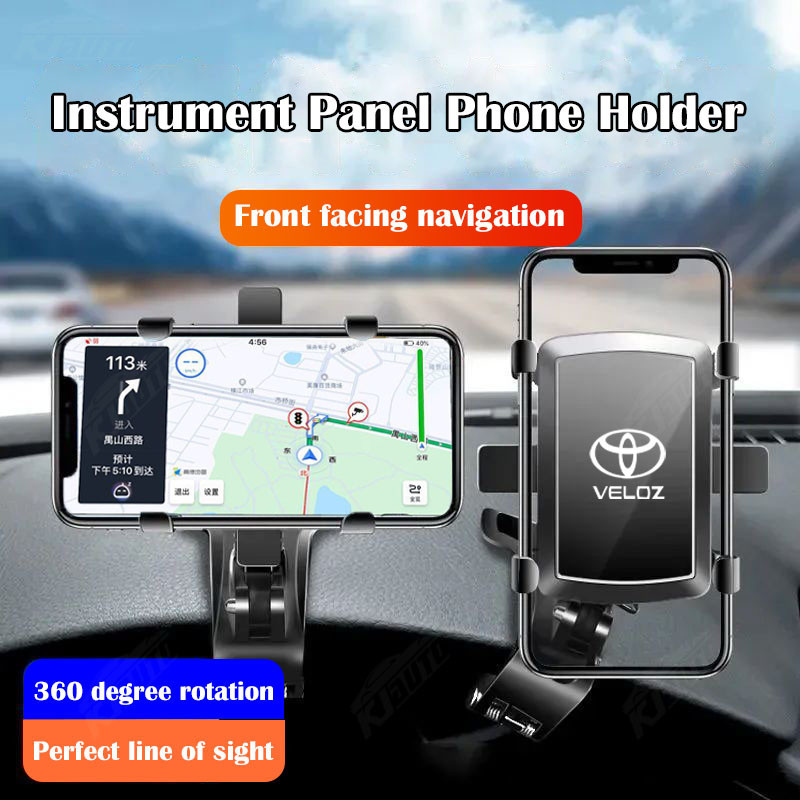 [Xoay nhiều góc & bền bỉ] Giá đỡ định vị phía trước Toyota Veloz | Silicone chống trượt | Giá đỡ điện thoại ô tô