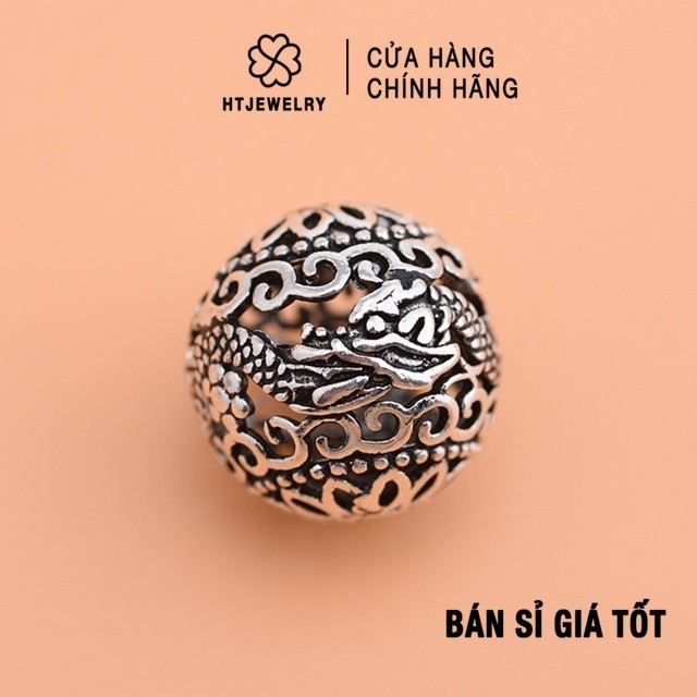 [GIÁ SỈ] Bạc S925: Charm bạc bi rồng 10mm HTJEWELRY PH226 | Shopee Việt Nam