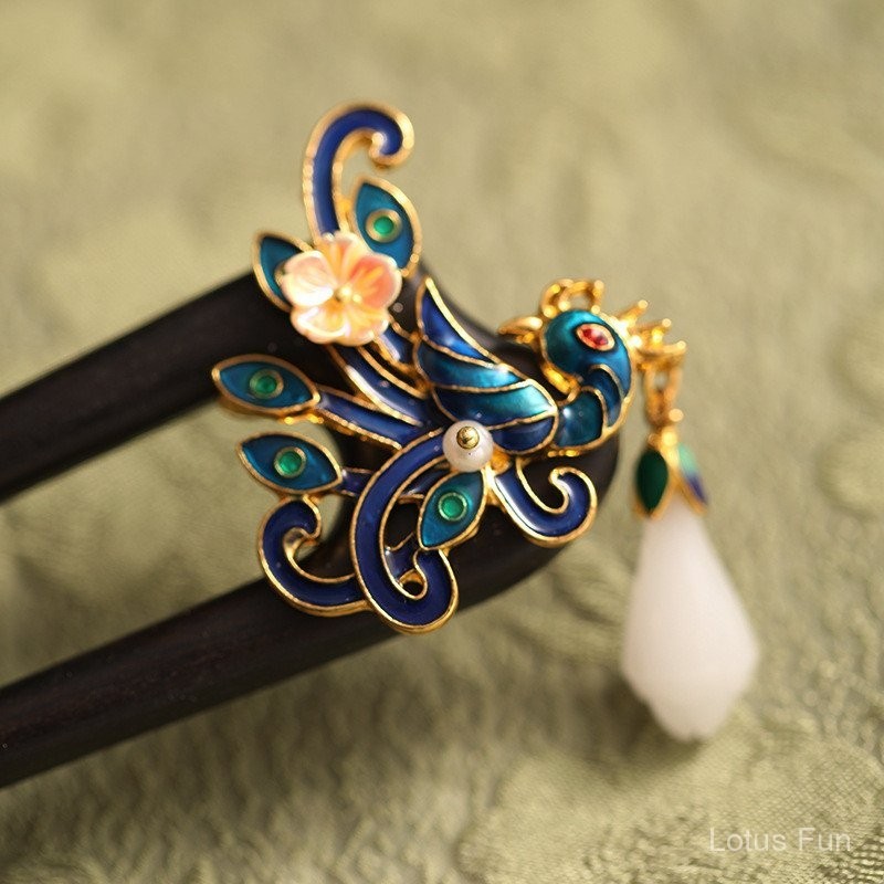 Mới Handmade Hình Chữ U Đôi Kẹp Tóc Mun Kẹp Tóc Cổ Sang Trọng Hàng Ngày Kẹp Tóc Đơn Giản Trung Quốc Sườn Xám Hanfu Phụ Kiện