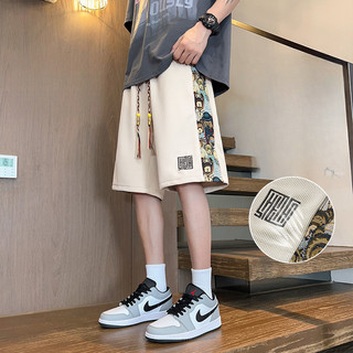 [Plus Size] 8XL Nam Trung Quốc Thêu Dụng Cụ Oversize Lưới Quần Short Mùa Hè Thoáng Khí