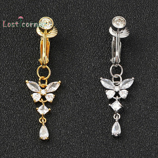 [Lostcorner] Giả Bụng Giả Kẹp Bụng Trên rốn Rốn Giả Pircing Sụn Bông Tai Trang Trí Cơ Thể [Mới]