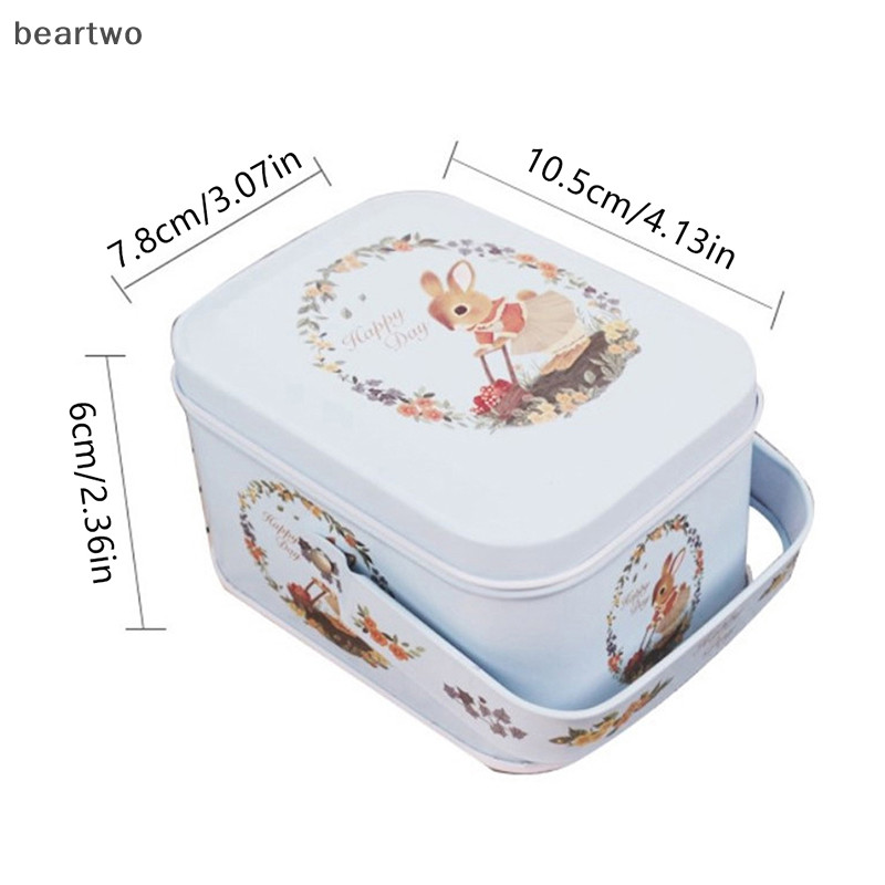 < Beartwo > 1 Túi Đựng Vali Nhỏ Vintage Hộp Kẹo Kim Loại Hộp Quà Tặng Bánh Quy Hộp Quà Tặng Đẹp
